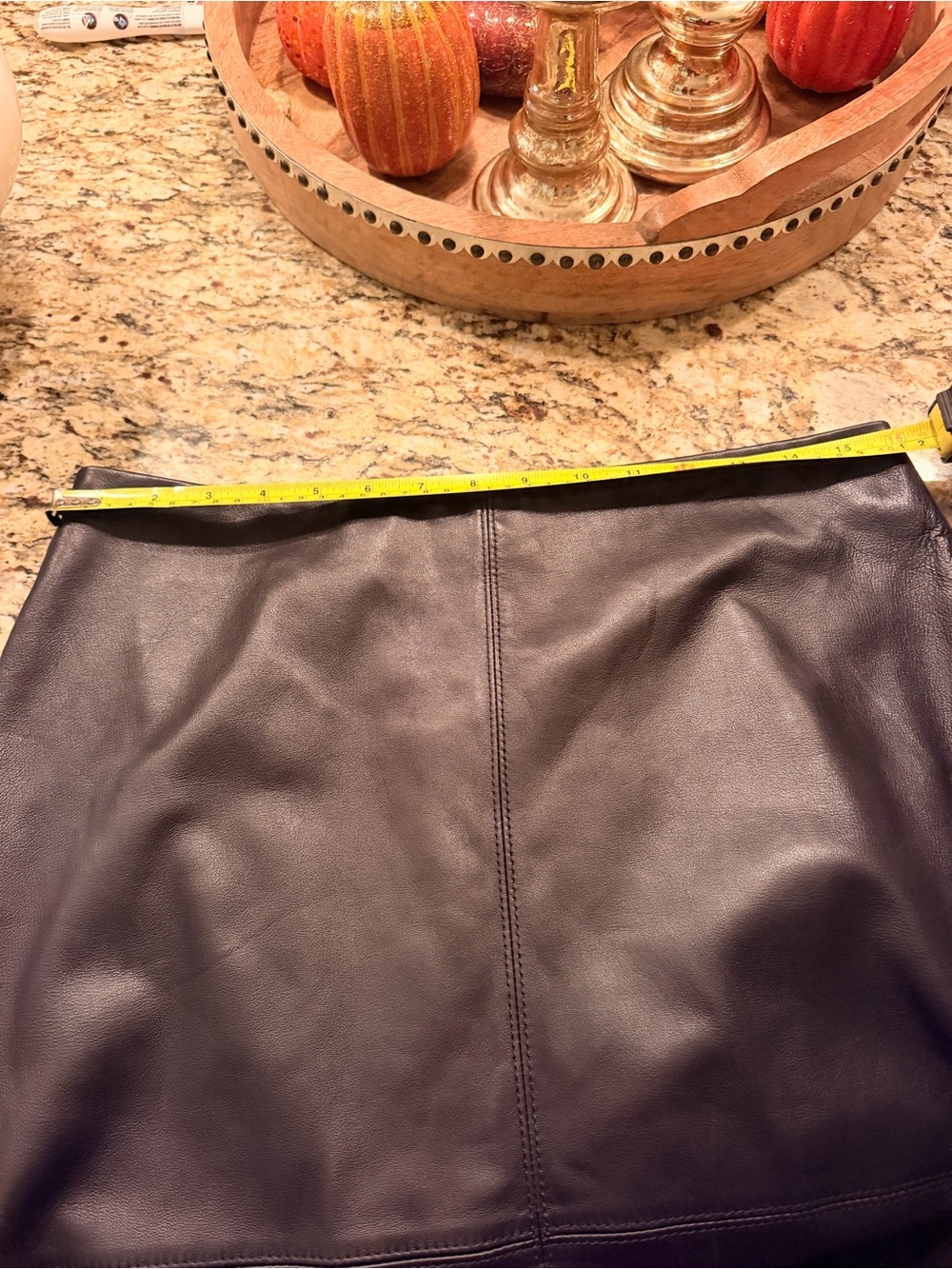 Talbots Black Soft Leather Pencil Skirt - Classic Women's Skirt - Picture 5 of 6